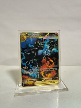 Pokemon Mega Charizard X EX  Gold Metal Card Collectible/Gift/Fan Art
